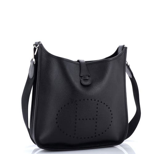 Pre-owned Hermes Hermes Evelyne Bag Gen I Epsom Pm In Black