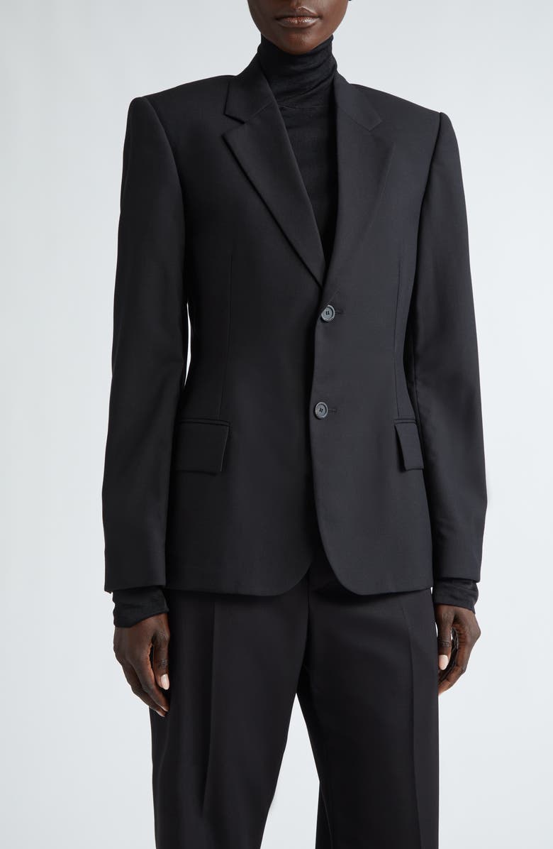 Balenciaga Tailored Wool Blazer, Main, color, Black