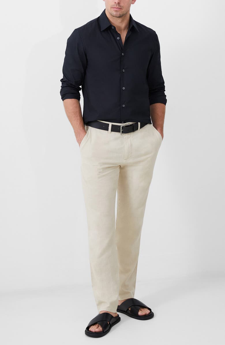 French Connection Linen Blend Pants, Alternate, color, 