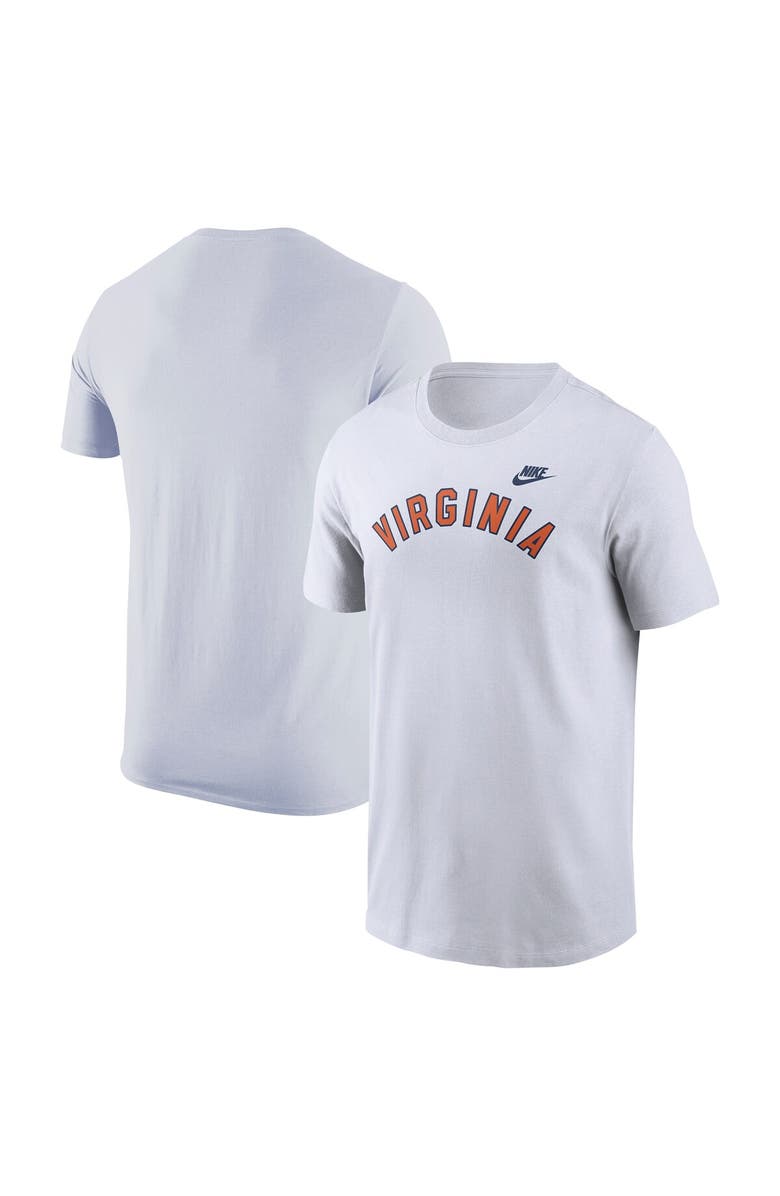 Nike Men's Nike White Virginia Cavaliers Vintage Arch Block Wordmark Core T-Shirt, Main, color, 