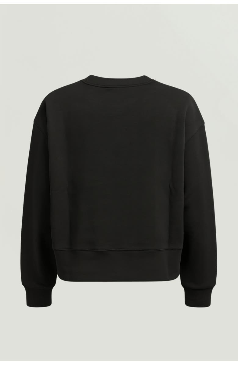 Nocturne Minimal Embroidered Logo Sweatshirt, Alternate, color, Black