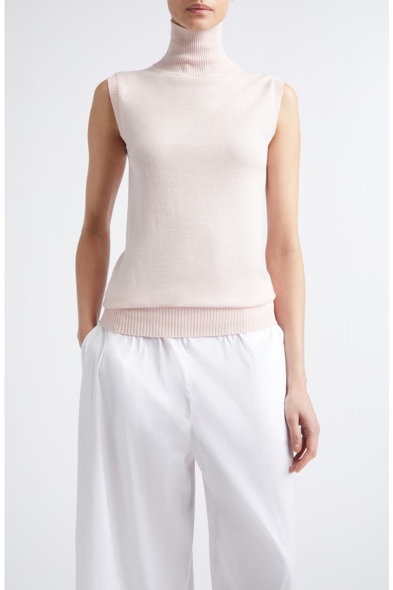 Eschimo Sleeveless Wool Turtleneck Sweater, Main, color, PINK