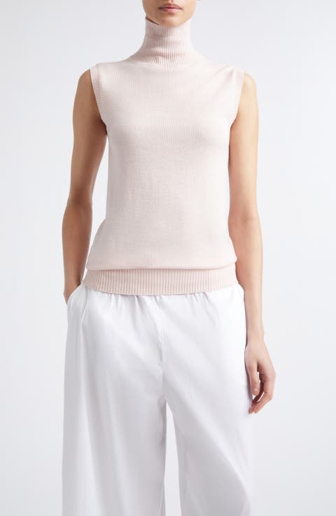 Eschimo Sleeveless Wool Turtleneck Sweater