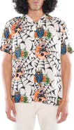 Cult of Individuality Yakuza Short Sleeve Cotton Button-Up Shirt