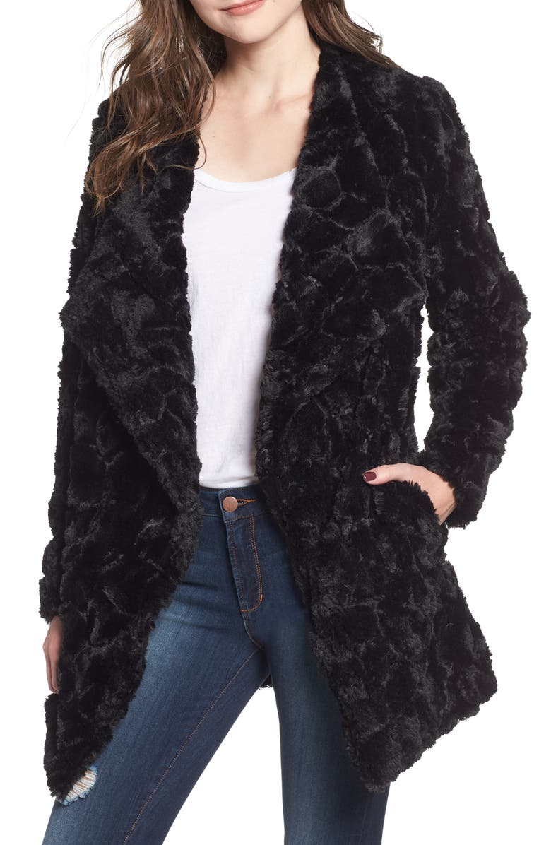 BB Dakota by Steve Madden BB Dakota Tucker Wubby Faux Fur Coat, Main, color, 