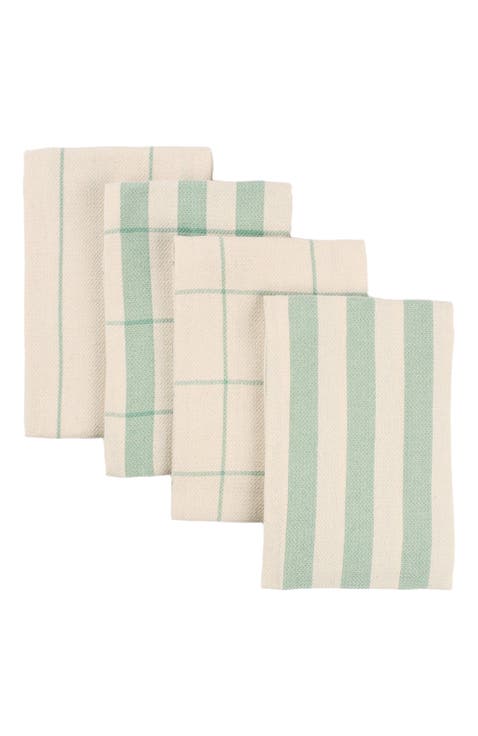 Kitchen Towels - Cotton Flat Weave Set - Set of 4