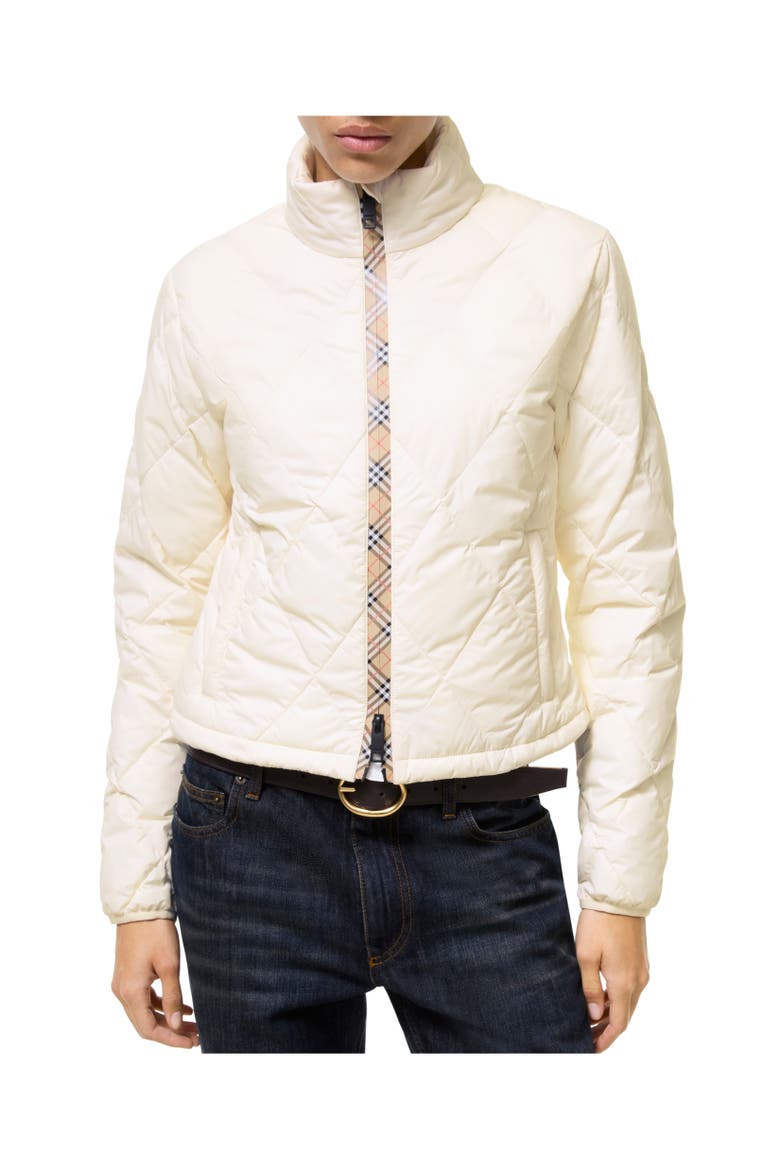 Packable Quilted Nylon Bramford Jacket, Alternate, color, Tundra white