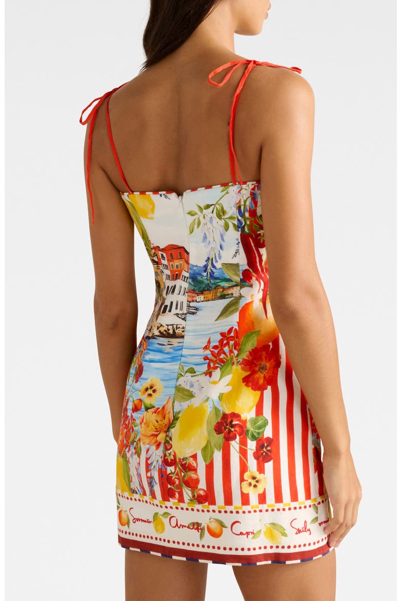 Sierra Printed Minidress, Alternate, color, TROPEA POSTCARD