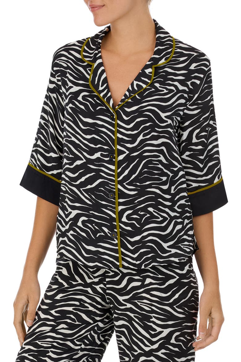 Pajama Top (Nordstrom Exclusive), Alternate, color, BLACK NOVEL