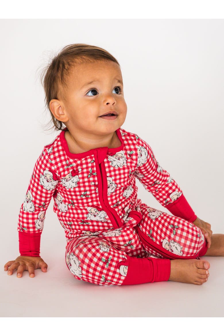 Gender Inclusive SoftSnooze Baby Convertible One Piece Pajama, Alternate, color, Red Dear Santa