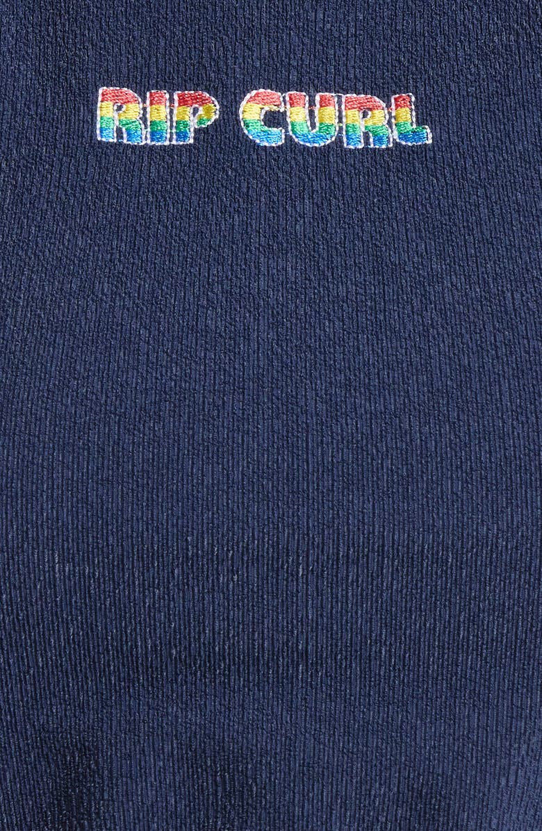 Rip Curl Surf Tide Short Sleeve Crop Rashguard, Alternate, color, Dark Navy