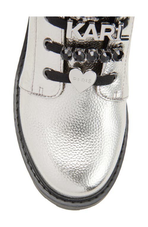 Karl Lagerfeld Paris Mela Lug Sole Boot In Gray