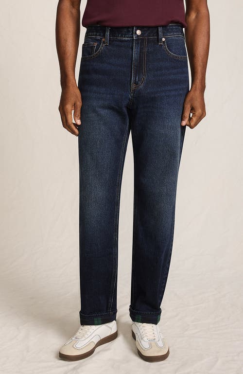Lands' End Stretch Comfort Waist Classic Fit Flannel Lined Jean In Blue