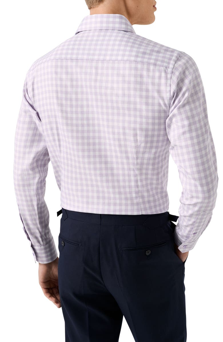 Eton Contemporary Fit Gingham Check Cotton Dobby Dress Shirt, Alternate, color, 