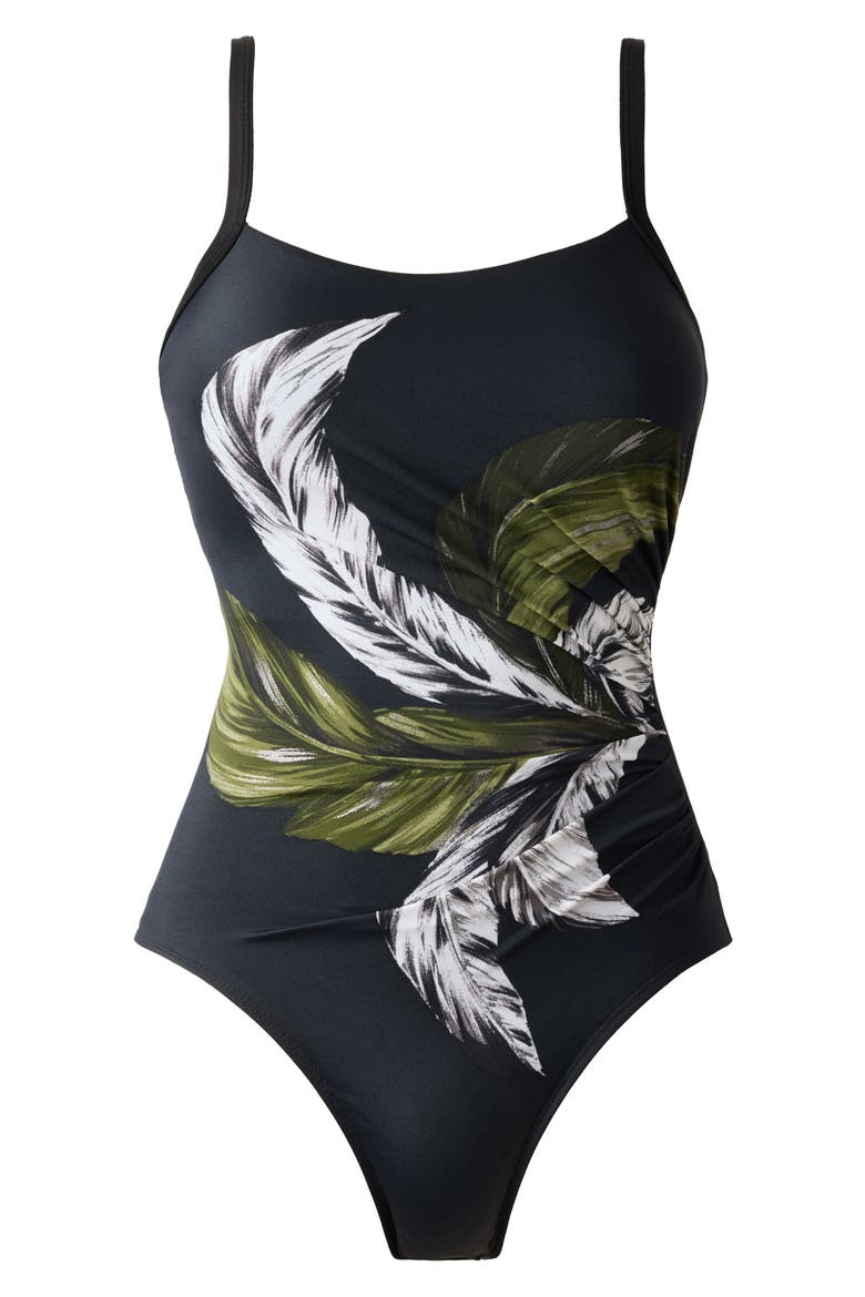 Boca Grande Starr One-Piece Swimsuit, Alternate, color, BLACK/ MULTI