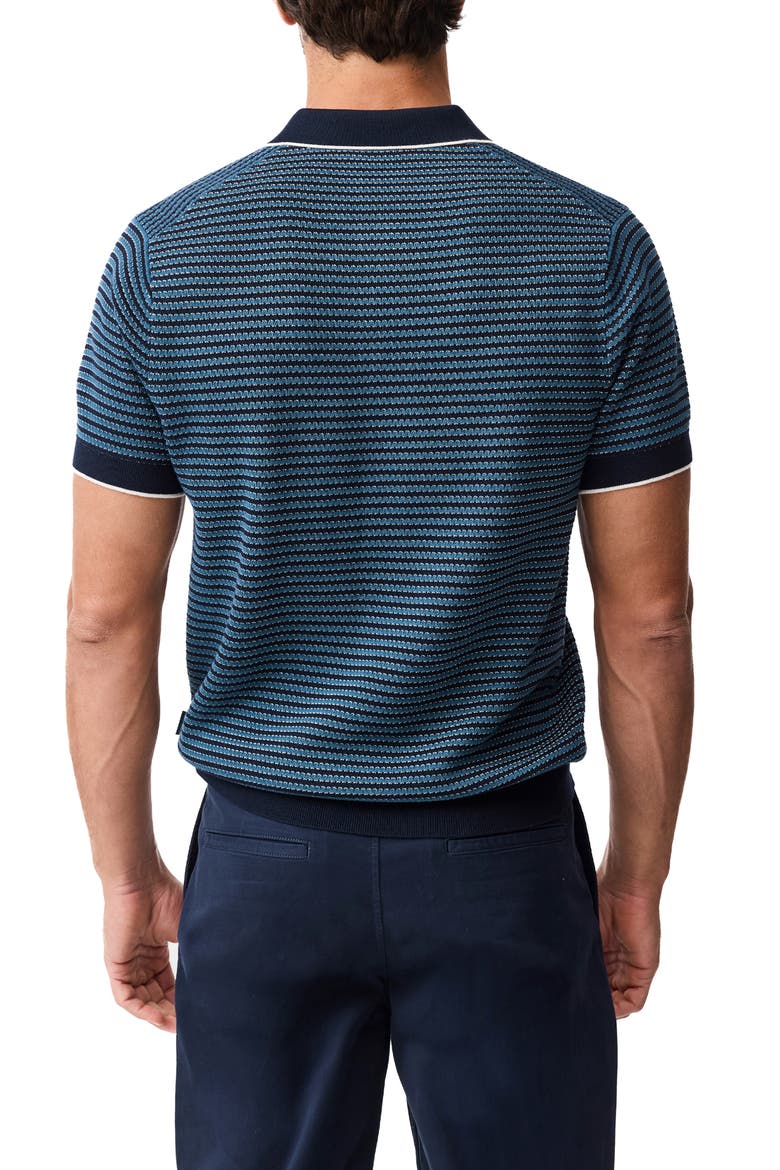 Oyster Island Texture Polo, Alternate, color, TEAL