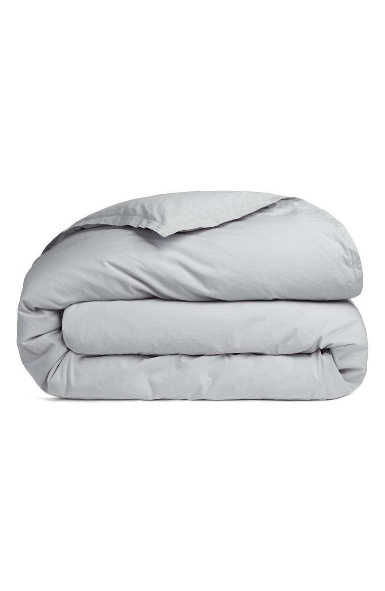 Parachute Percale Duvet Cover, Main, color, Light Grey