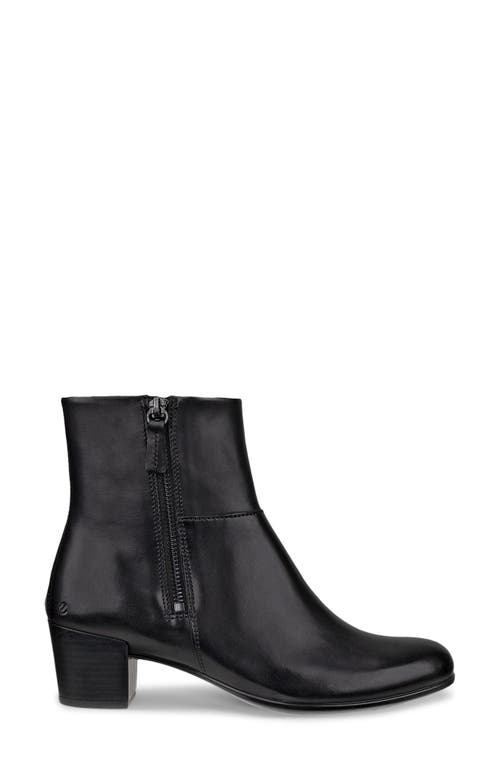 Ecco Shape Mid Zip Bootie In Black