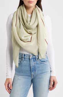 Pinstripe Square Scarf