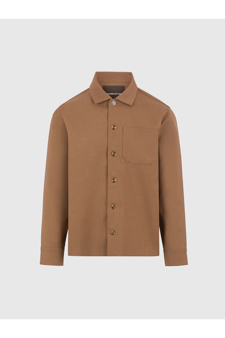 Valentin Relaxed Fit Overshirt, Alternate, color, Fawn