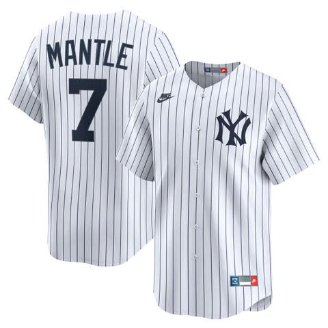 Men's Nike Mickey Mantle White New York Yankees Throwback Cooperstown Collection Limited Jersey