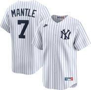Nike Men's Nike Mickey Mantle White New York Yankees Throwback Cooperstown Collection Limited Jersey
