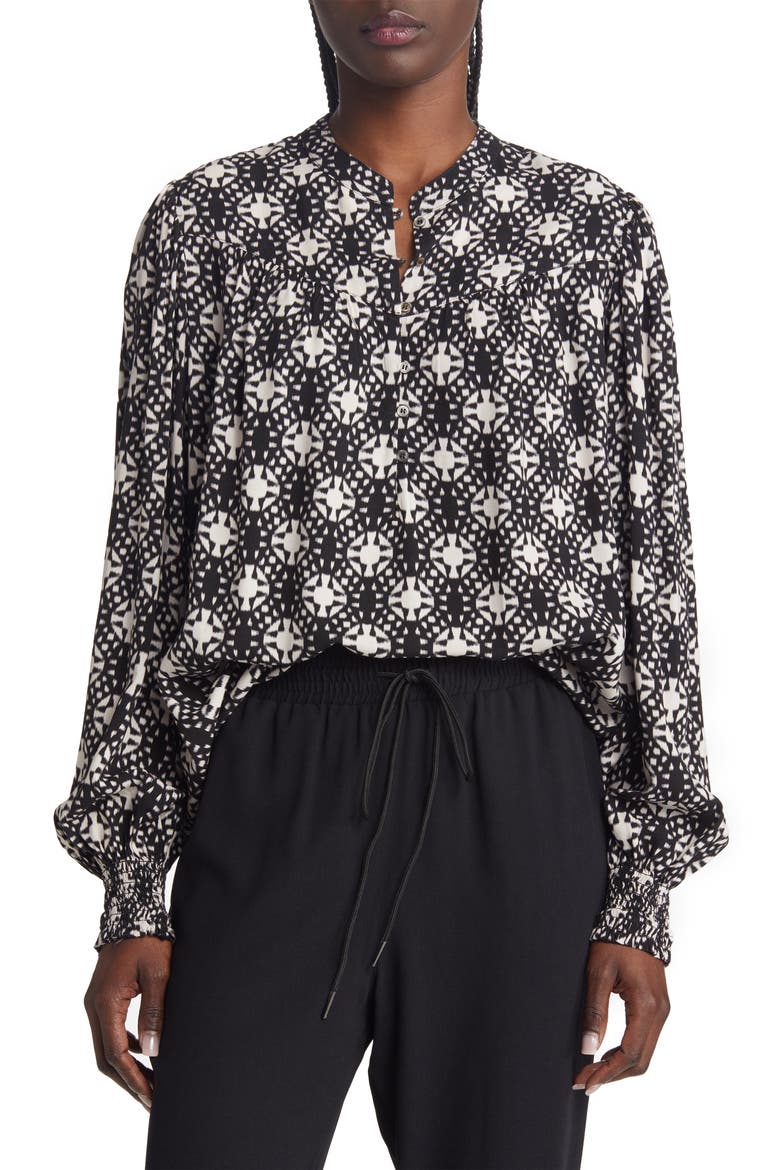 Emilia Balloon Sleeve Blouse, Main, color, OCTAVE NIGHT