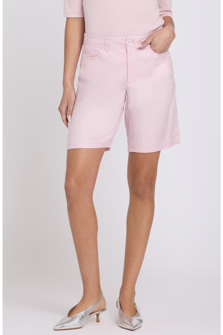 Linen Blend Bermuda Shorts, Main, color, LIGHT LILAC