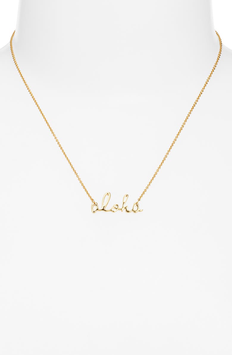 Kiara by Ki-ele Small Simply Aloha Necklace, Alternate, color, Gold