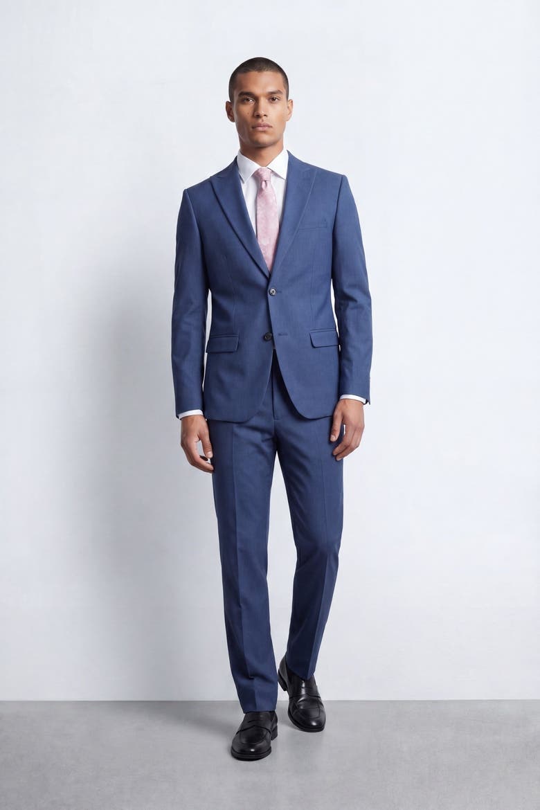 Gordon Slim Fit Suit Trousers, Alternate, color, Mid Blue