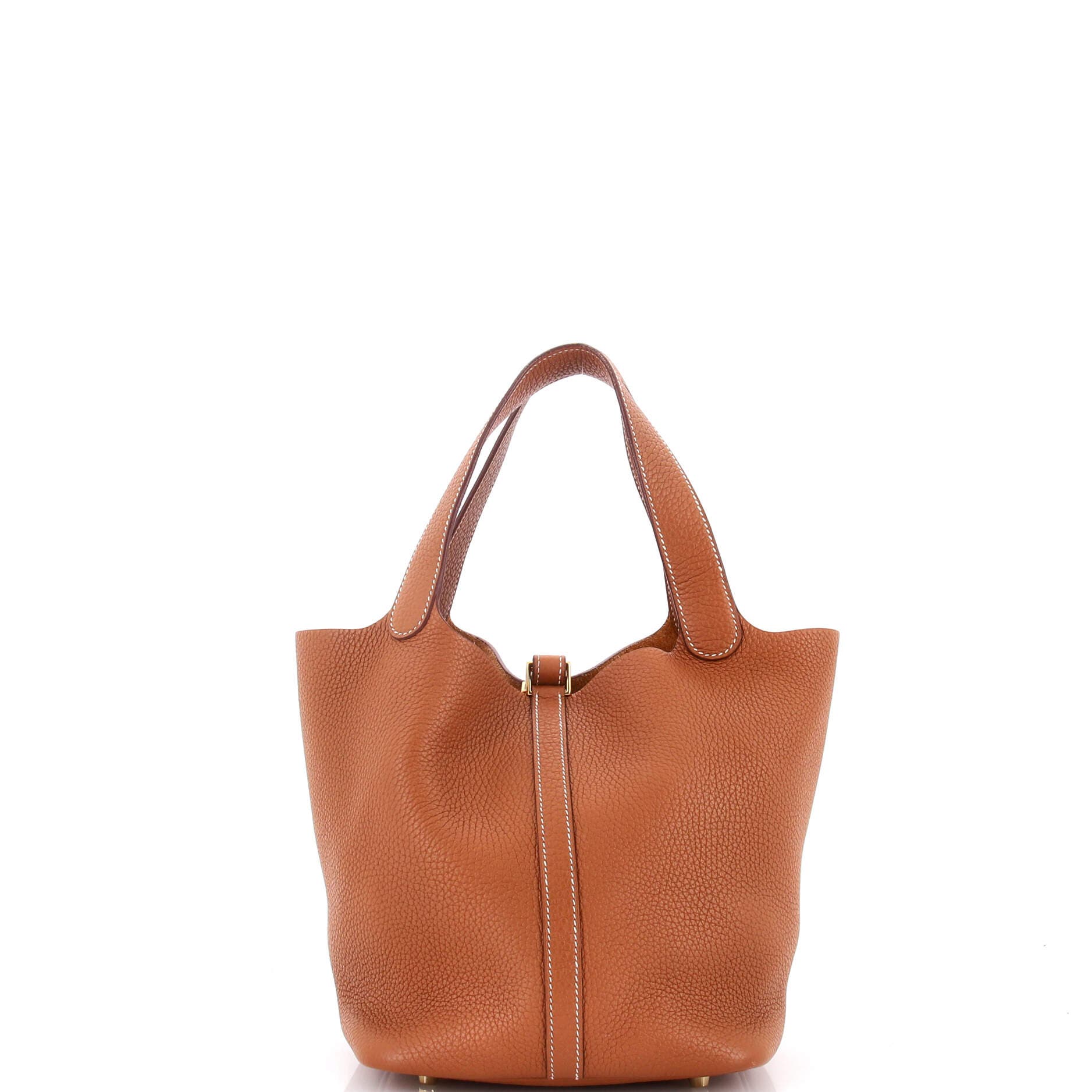 Pre-Owned Hermes Picotin Lock Bag Clemence MM, Alternate, color, Gold