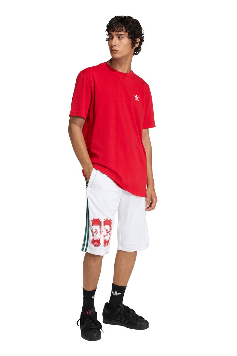 The Shorts Roses Drawstring Soccer Shorts, Alternate, color, WHITE/ COLLEGIATE GREEN/