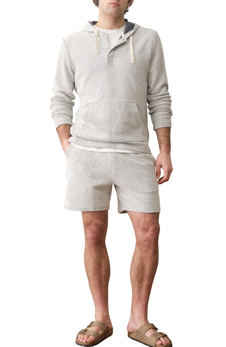 Marine Layer Portola Drawstring Beach Shorts, Alternate, color, White/ Navy