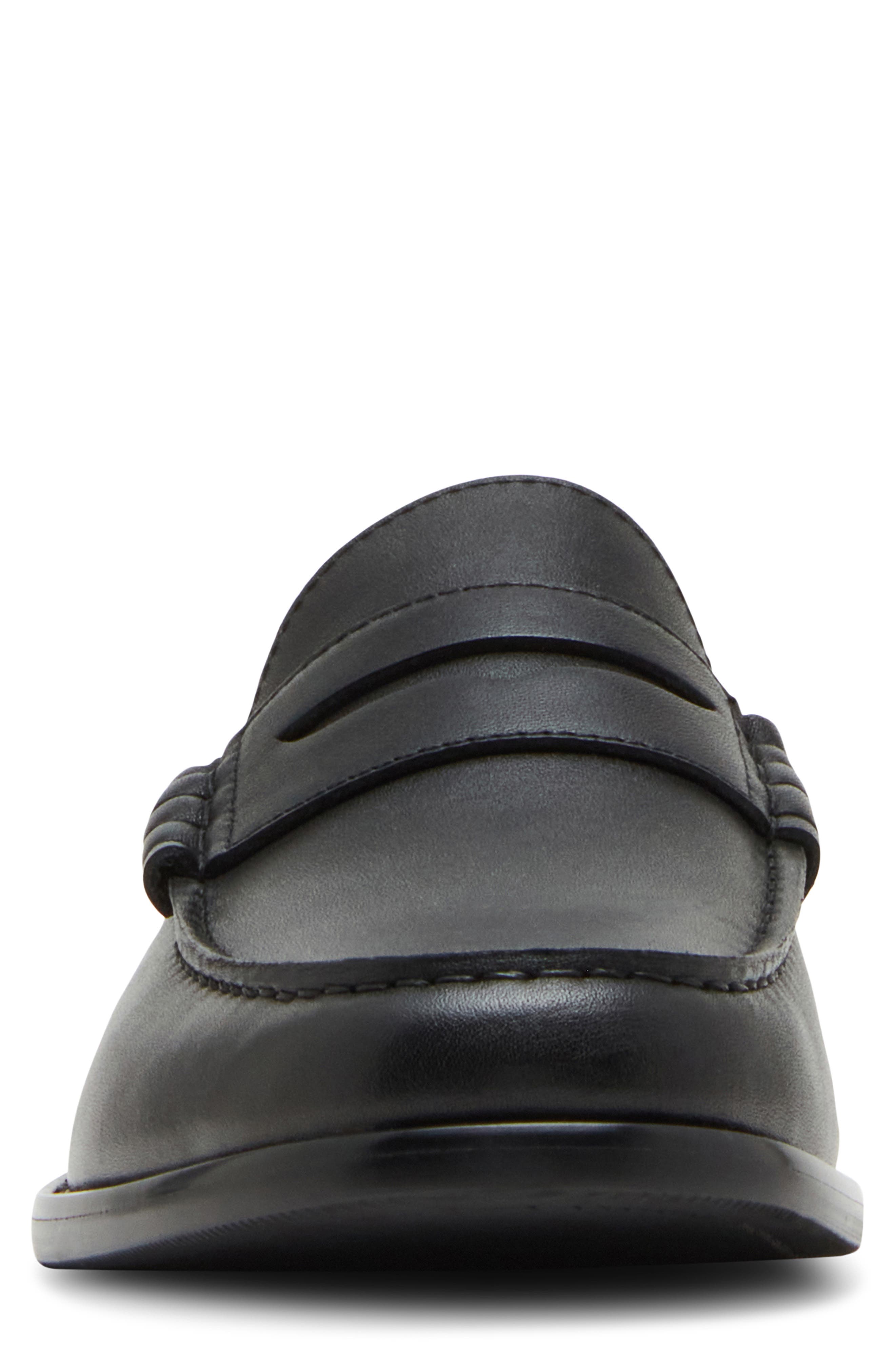 Steve Madden Abott Loafer Mule, Alternate, color, Black Lea