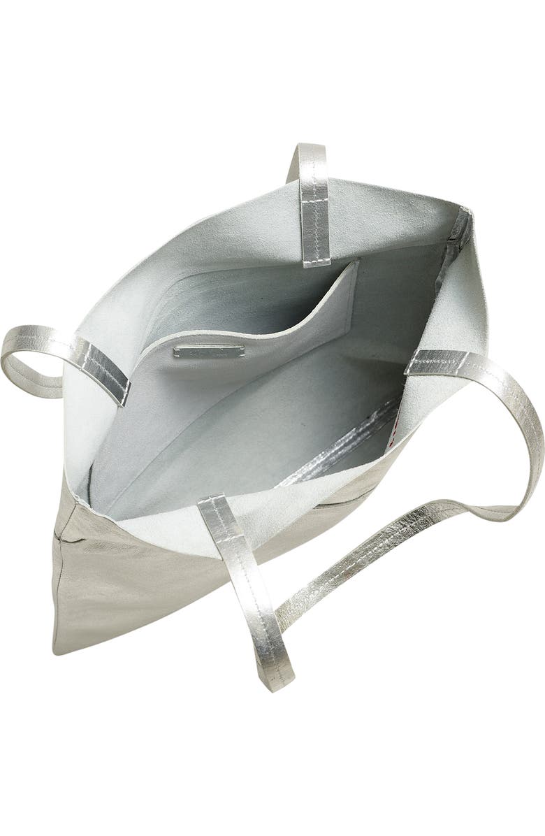 Madewell The Magazine Metallic Leather Tote Bag, Alternate, color,