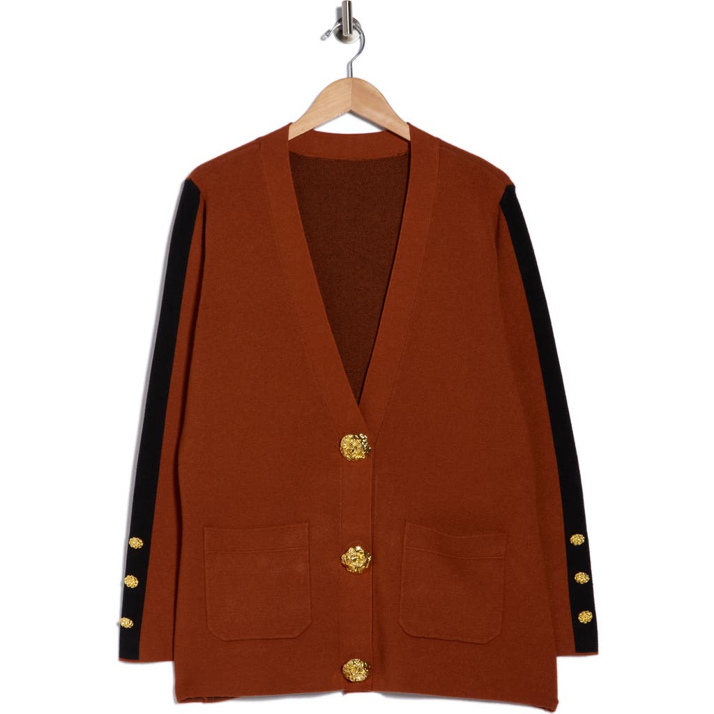 By Design Cream Puff Cardigan In Burgundy