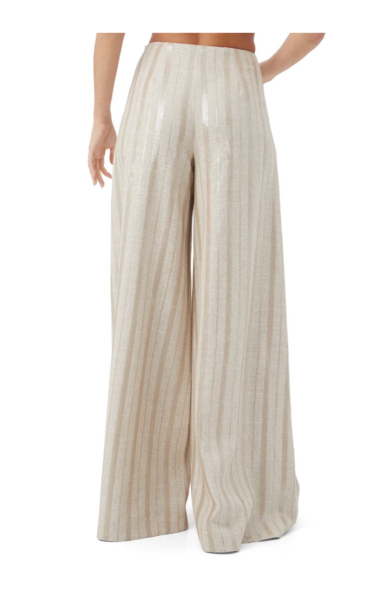 Trina Turk Linen Sequin Striped Nice Pant, Alternate, color,