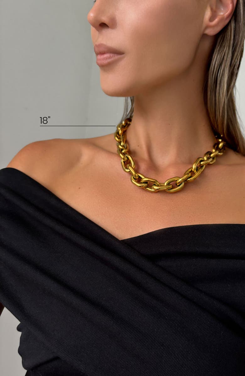 st. Moran Chunky Oversize Chain Necklace, Alternate, color, Gold