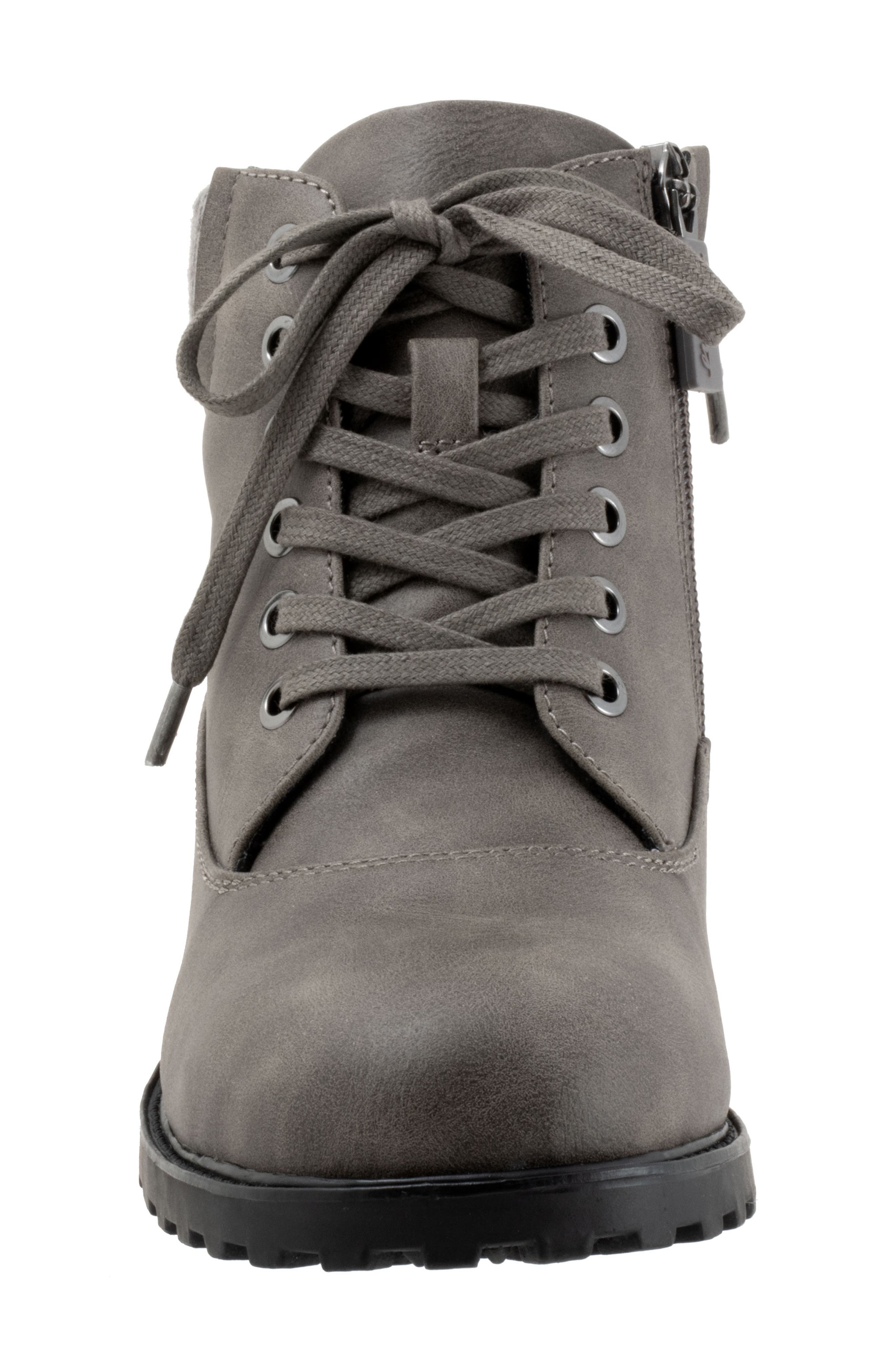 Trotters Bellamy Faux Fur Lined Bootie, Alternate, color, Dark Grey