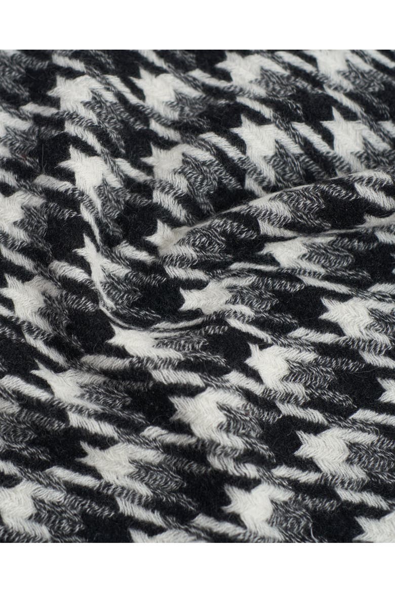 "Houndstooth" Cashmere Scarf, Alternate, color, Black & White