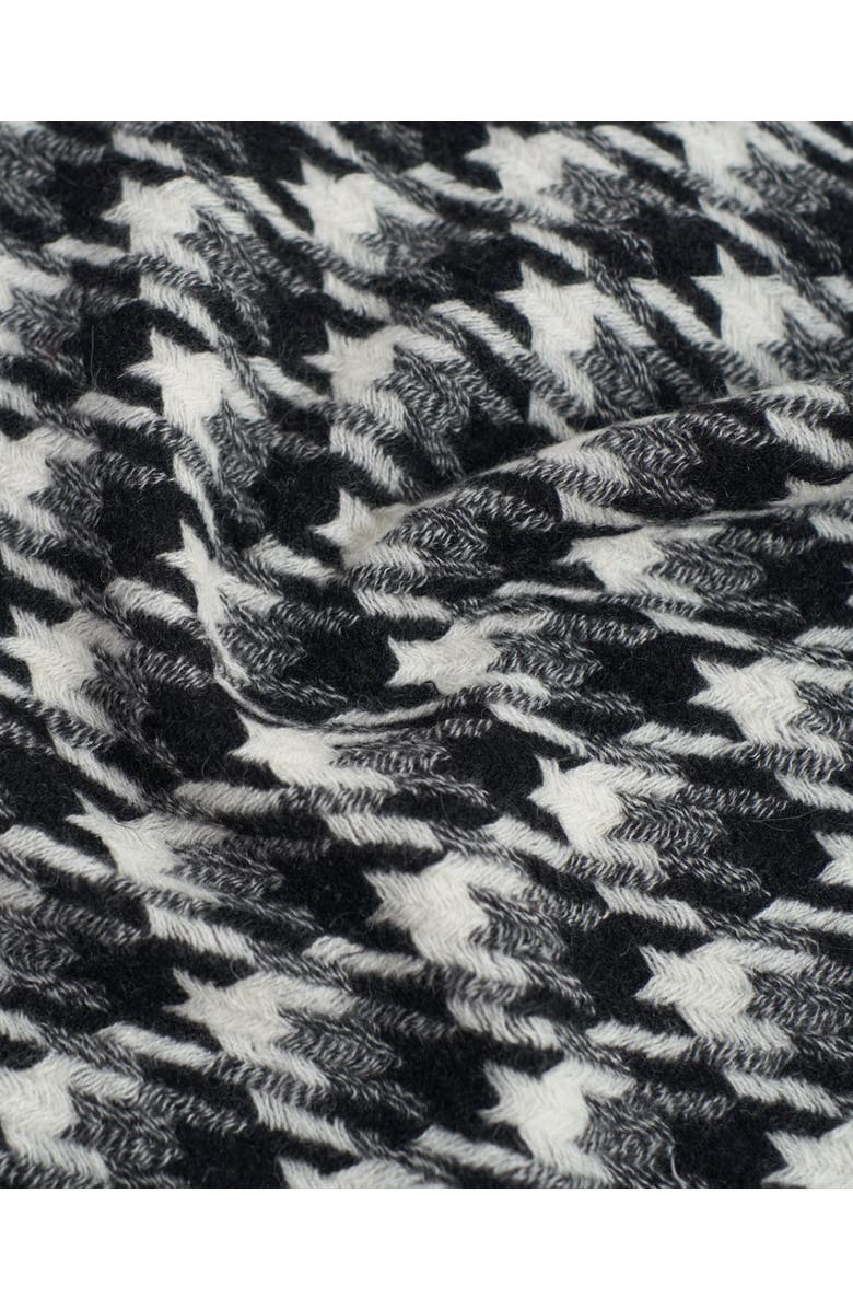 Lost Pattern "Houndstooth" Cashmere Scarf, Alternate, color, Black & White