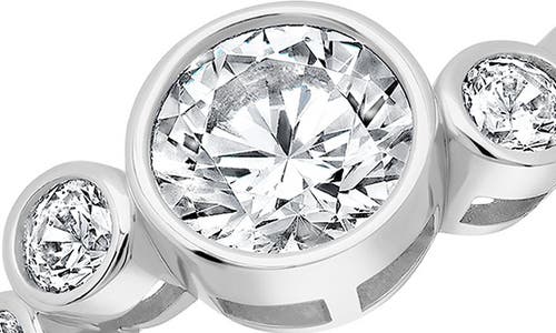 Crislu Stardust Cubic Zirconia Ring In Silver