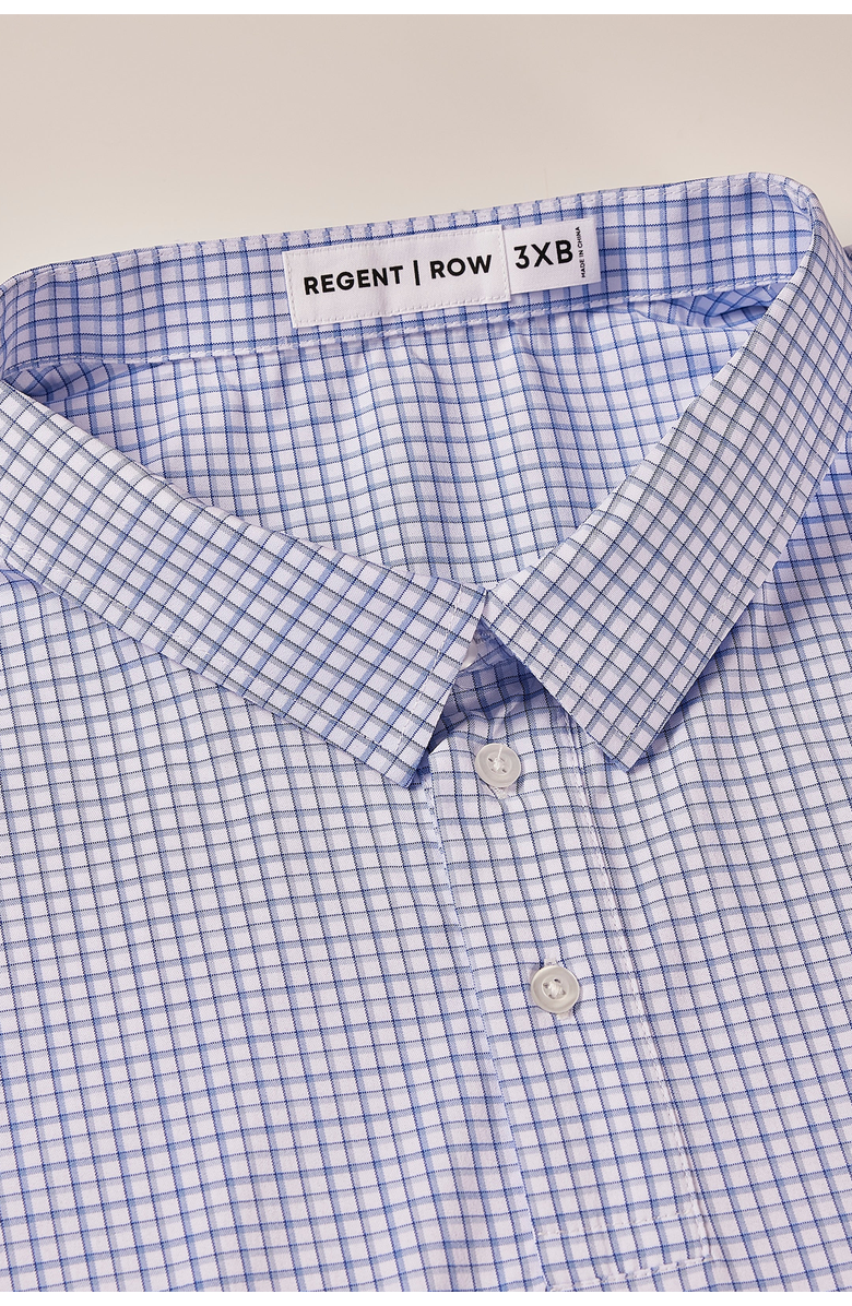 Regent Row Men's Big and Tall stanton shirt polo, Main, color, Blue-Check-11