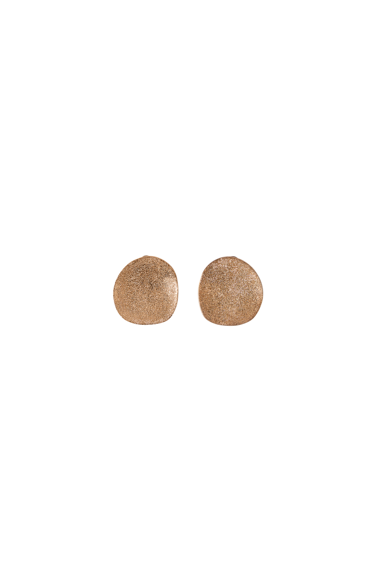 Sterling Silver shimmer disc earrings, Alternate, color, Gold