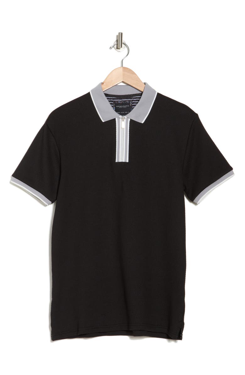 DENIM AND FLOWER Contrast Tipped Polo, Alternate, color, 