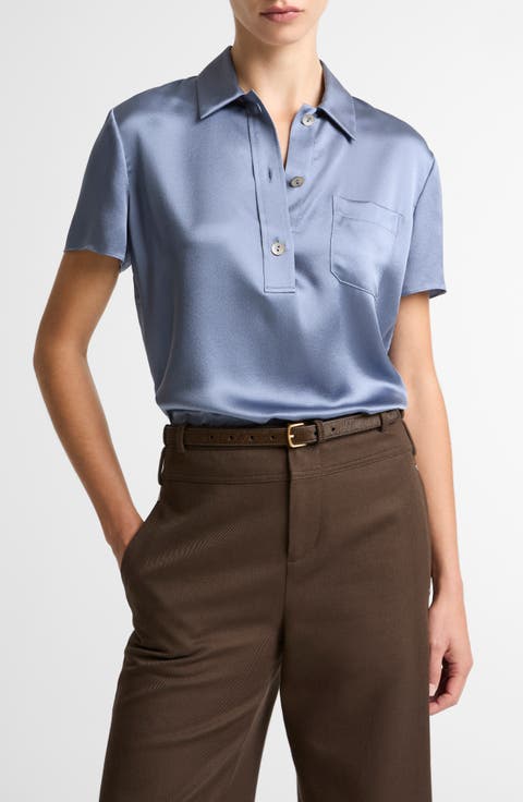 Silk Satin Polo