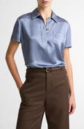 Vince Silk Satin Polo