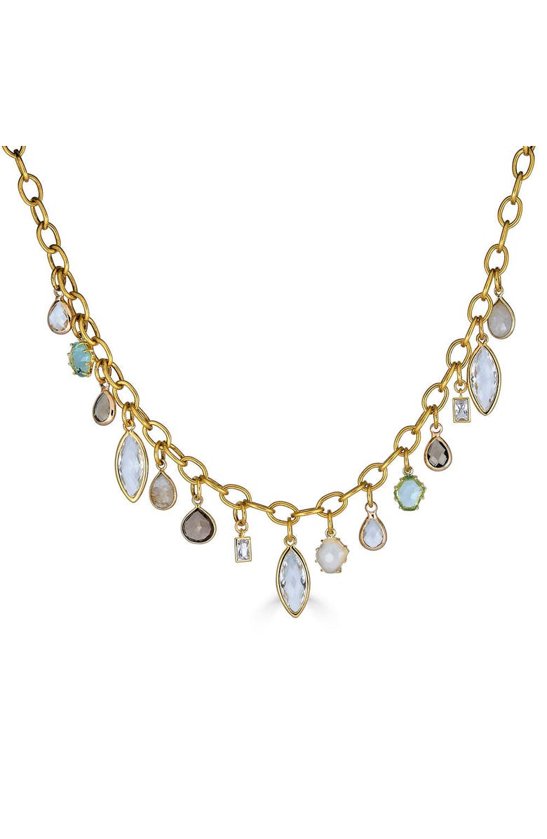 Loni Paul Jewelry Single Strand Gemstone Charm Necklace, Alternate, color, Gold