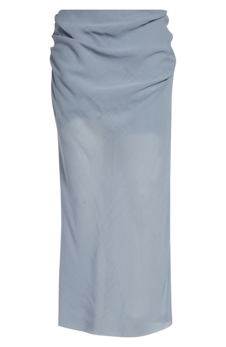 RIER Draped Bias Cut Wool Skirt, Main, color, Avio Gaze