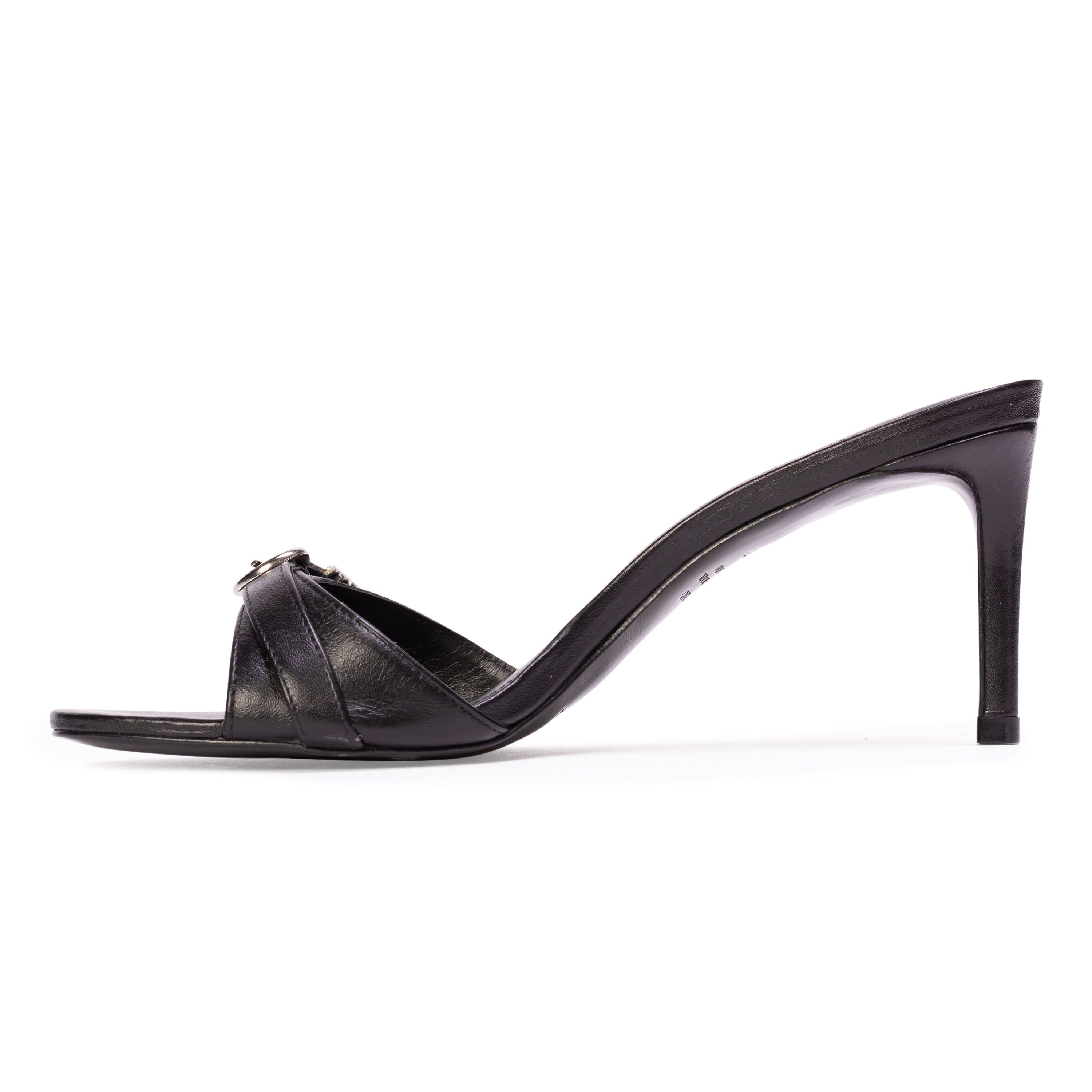 Joanna 65 Mule, Alternate, color, Black Leather